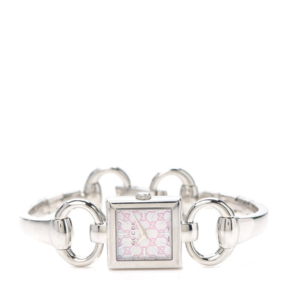 Gucci Stainless Steel Pink Mother of Pearl 19mm Tornabuoni Quartz Watch 2 of 6