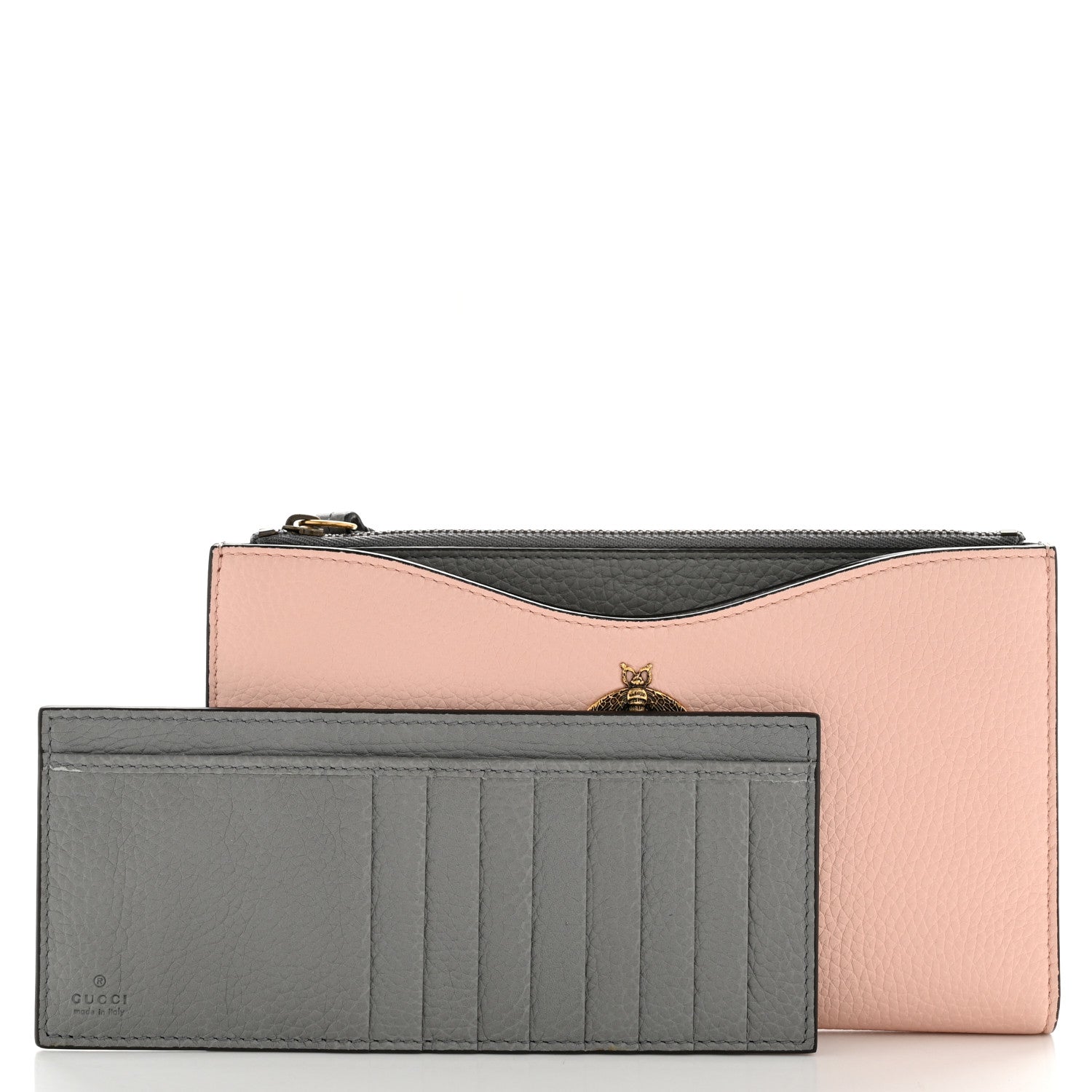 Gucci Cellarius Calfskin Blind For Love Bee Traveler Wallet Light Pink 3 of 9