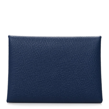 Hermes Epsom Verso Calvi Duo Card Case Bleu Saphir Vert Cypress 1 of 10