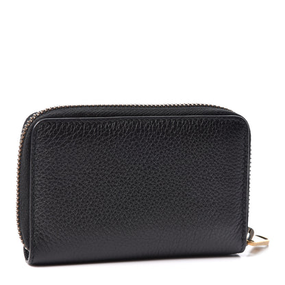 Gucci Calfskin Logo Zip Around Card Case Black 2 of 8