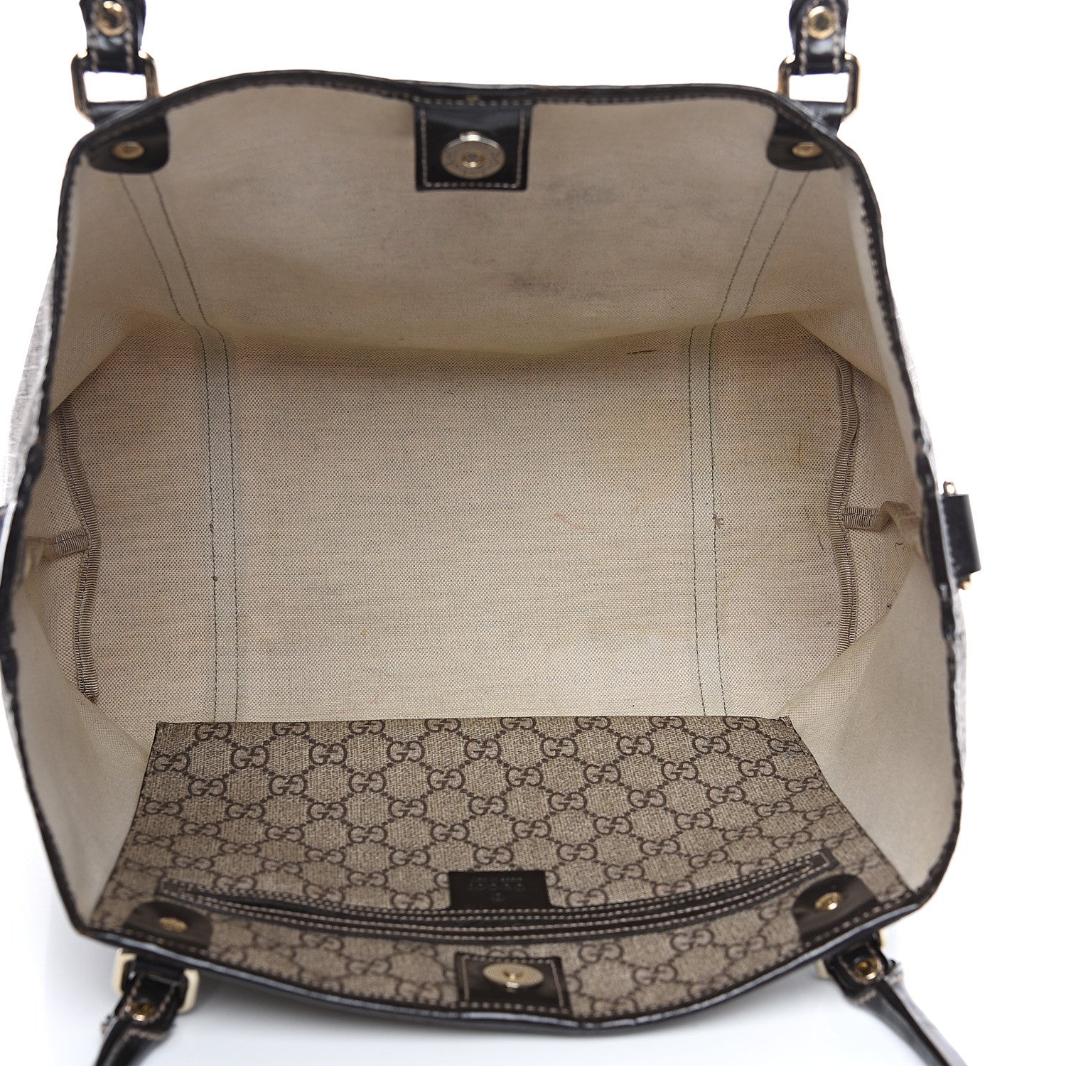 Gucci GG Plus Monogram Tattoo Heart Medium Joy Tote Dark Brown 4 of 16