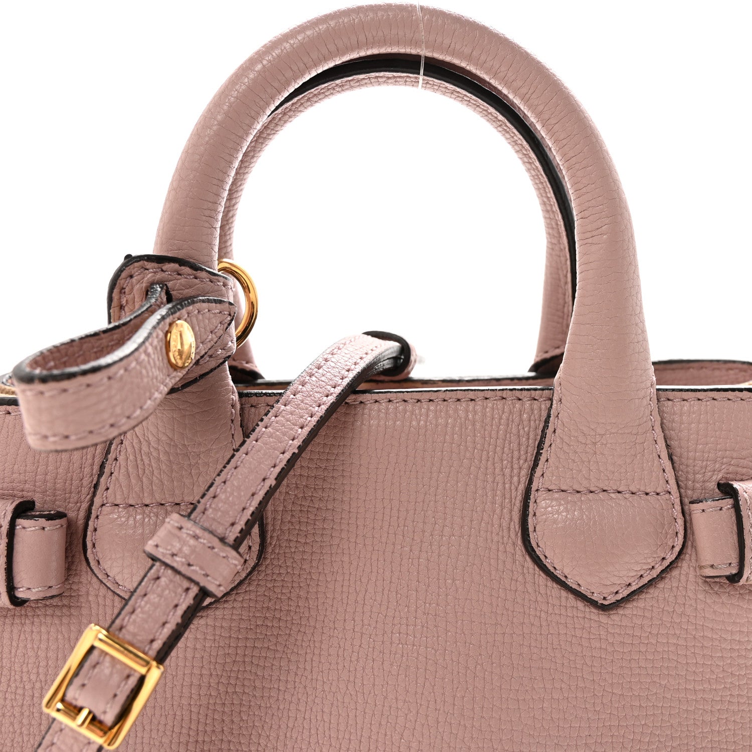 Burberry Grainy Calfskin House Check Baby Banner Tote Pale Orchid 7 of 9