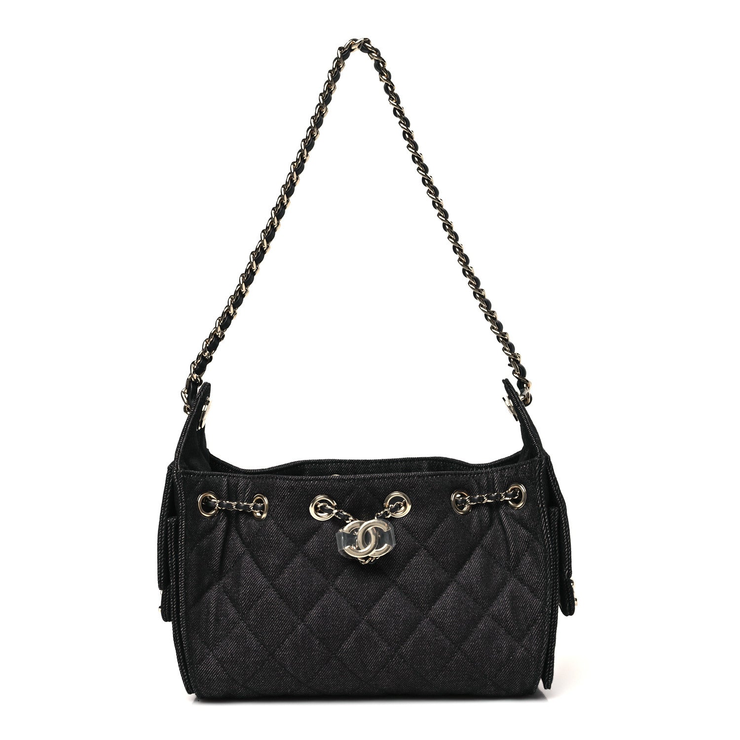 Chanel Denim Quilted Mini Chanel 25 Handbag Dark Blue 1 of 10