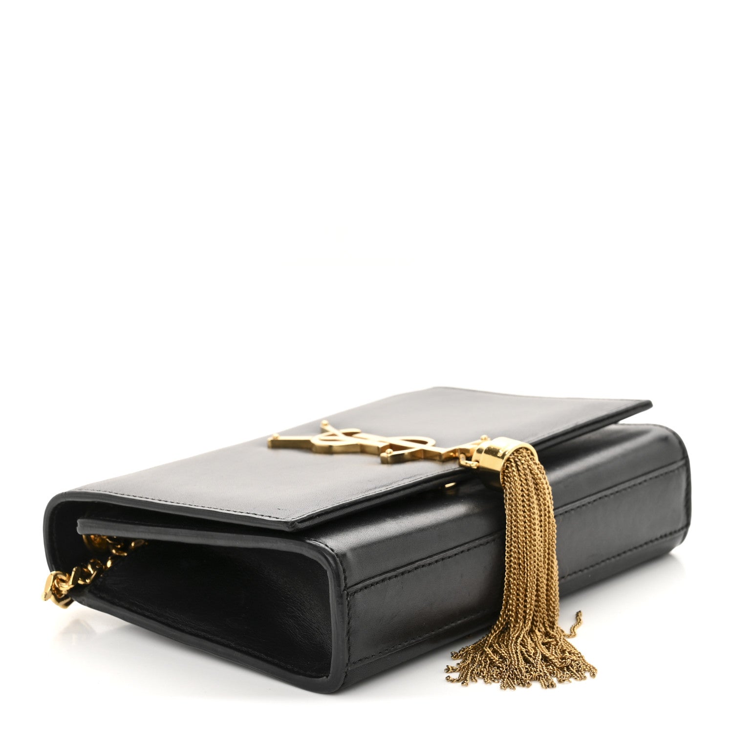 Saint Laurent Calfskin Small Classic Monogram Kate Tassel Satchel Black 4 of 14