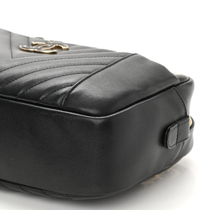 Chanel Calfskin Quilted Daily Chevron Camera Case Black 10 of 11