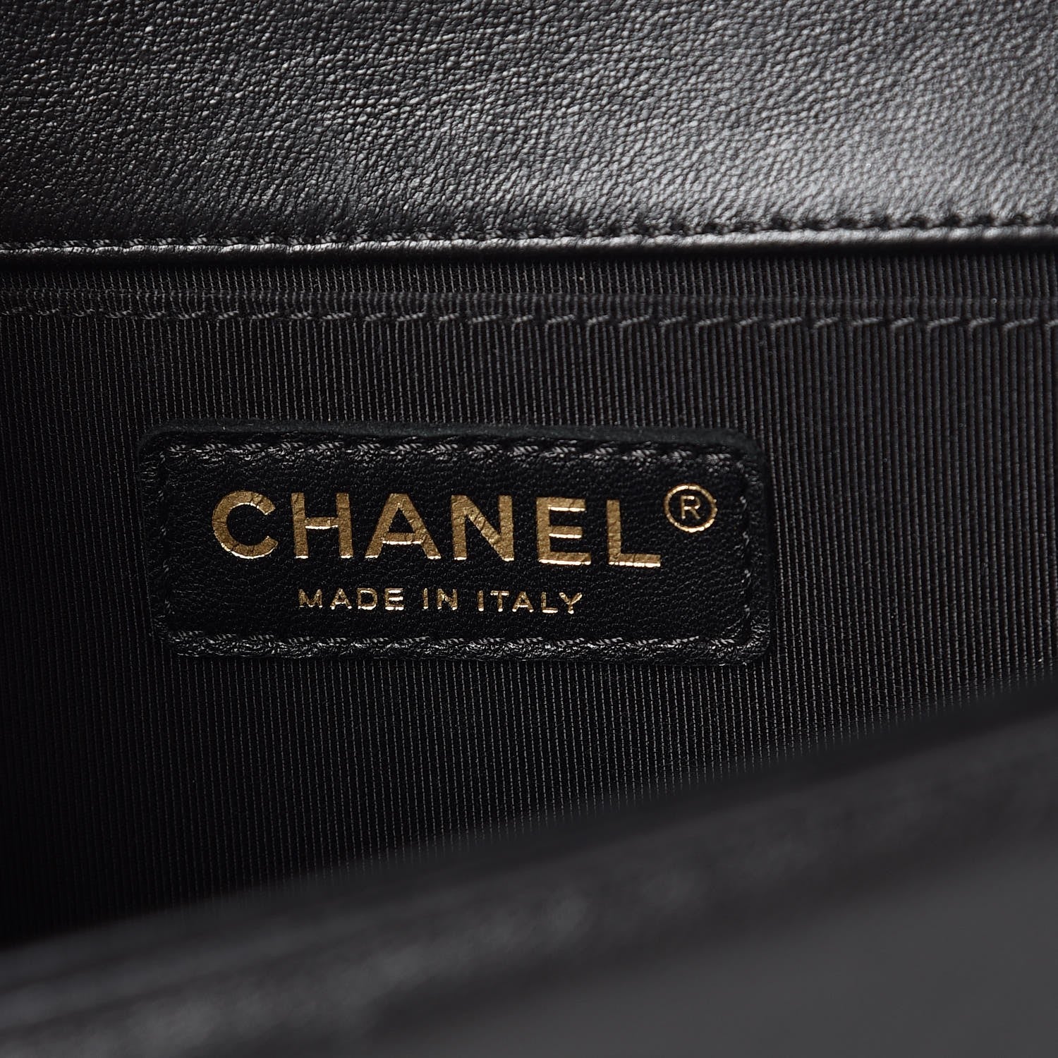 Chanel Lambskin Chevron Quilted Medium Boy Flap Black 6 of 9