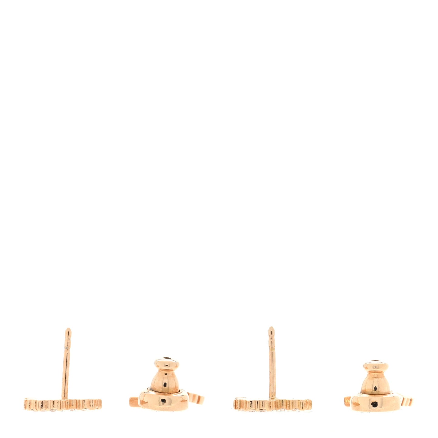 Crystal Diorable Lion Logo Earrings Gold