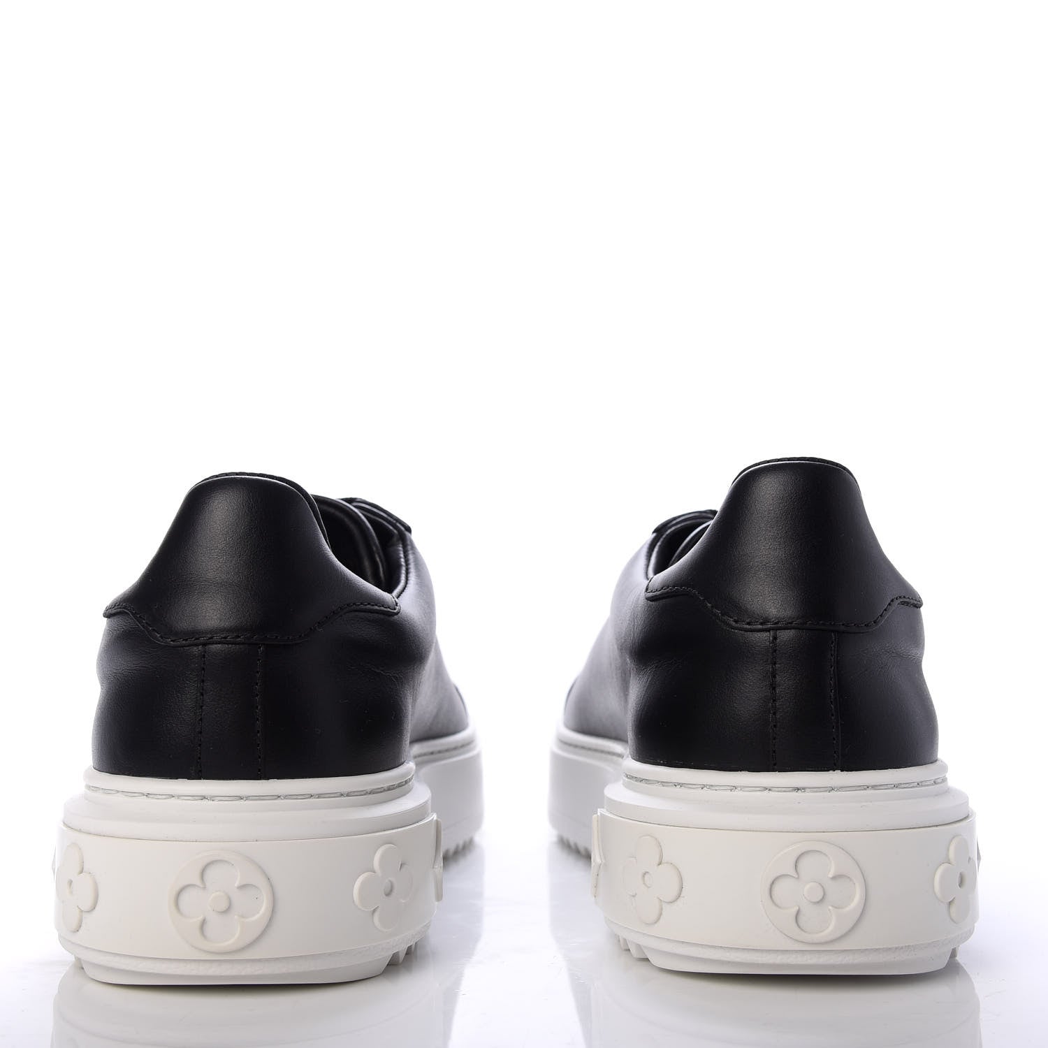 Louis Vuitton Calfskin Time Out Sneakers 37.5 Black 6 of 9