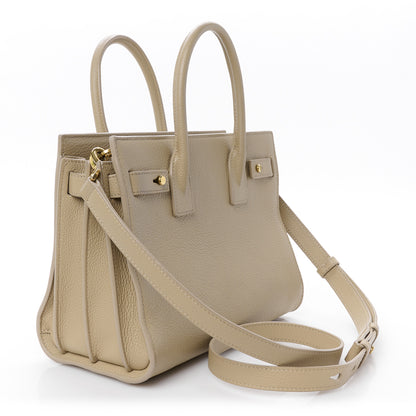 Saint Laurent Grained Calfskin Baby Sac De Jour Souple Dark Beige 3 of 12