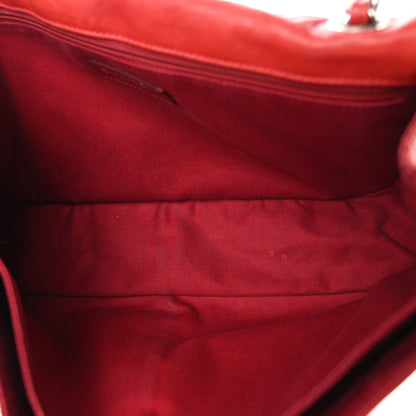 Chanel Grained Calfskin Medium Natural Beauty Flap Red 5 of 13