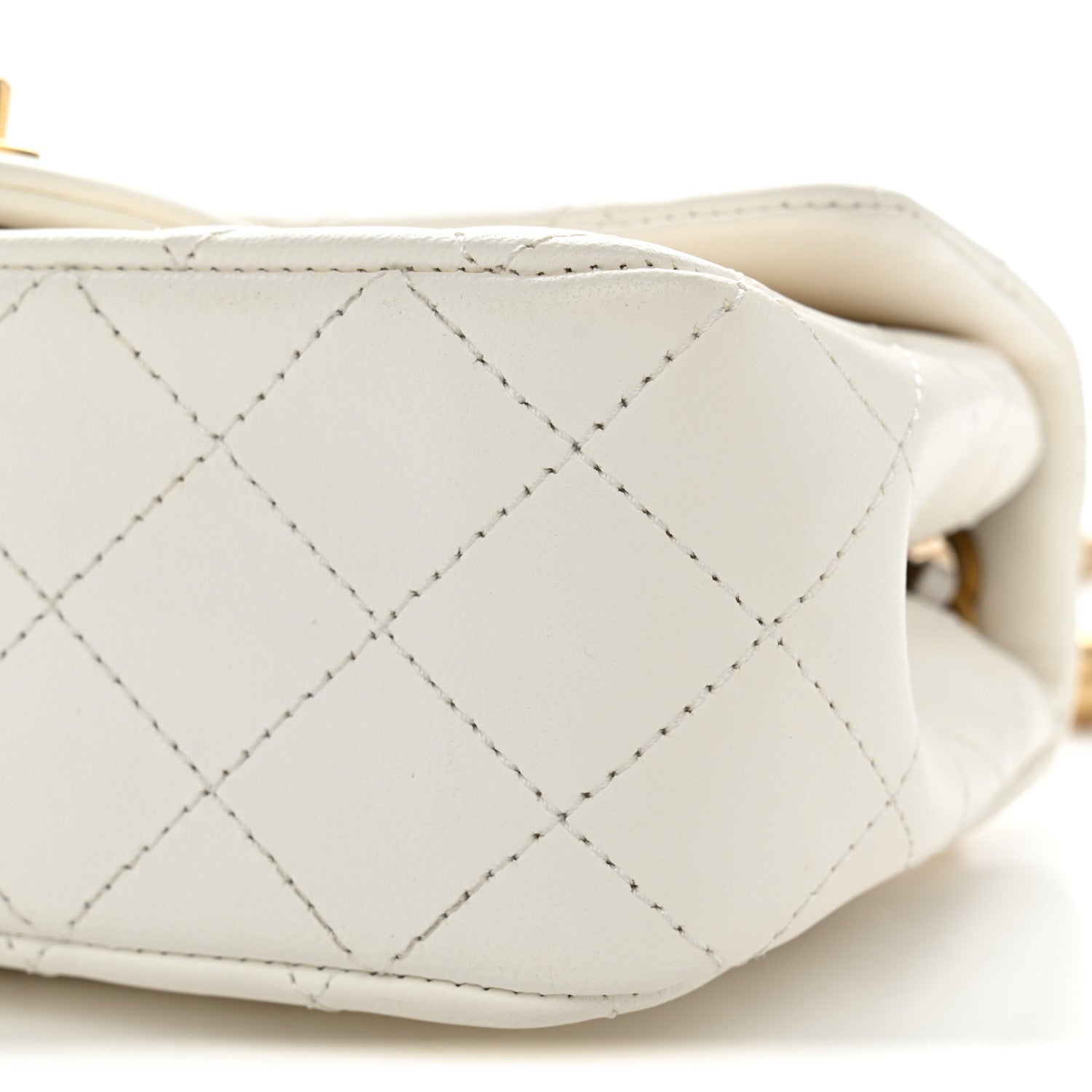 Chanel Lambskin Quilted Mini Rectangular Pearl Crush Flap White 9 of 9