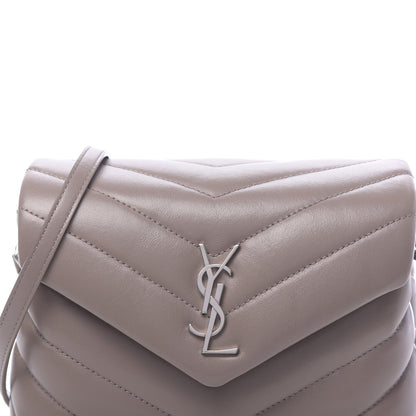 Saint Laurent Calfskin Y Quilted Monogram Toy Loulou Satchel Light Natural 9 of 10