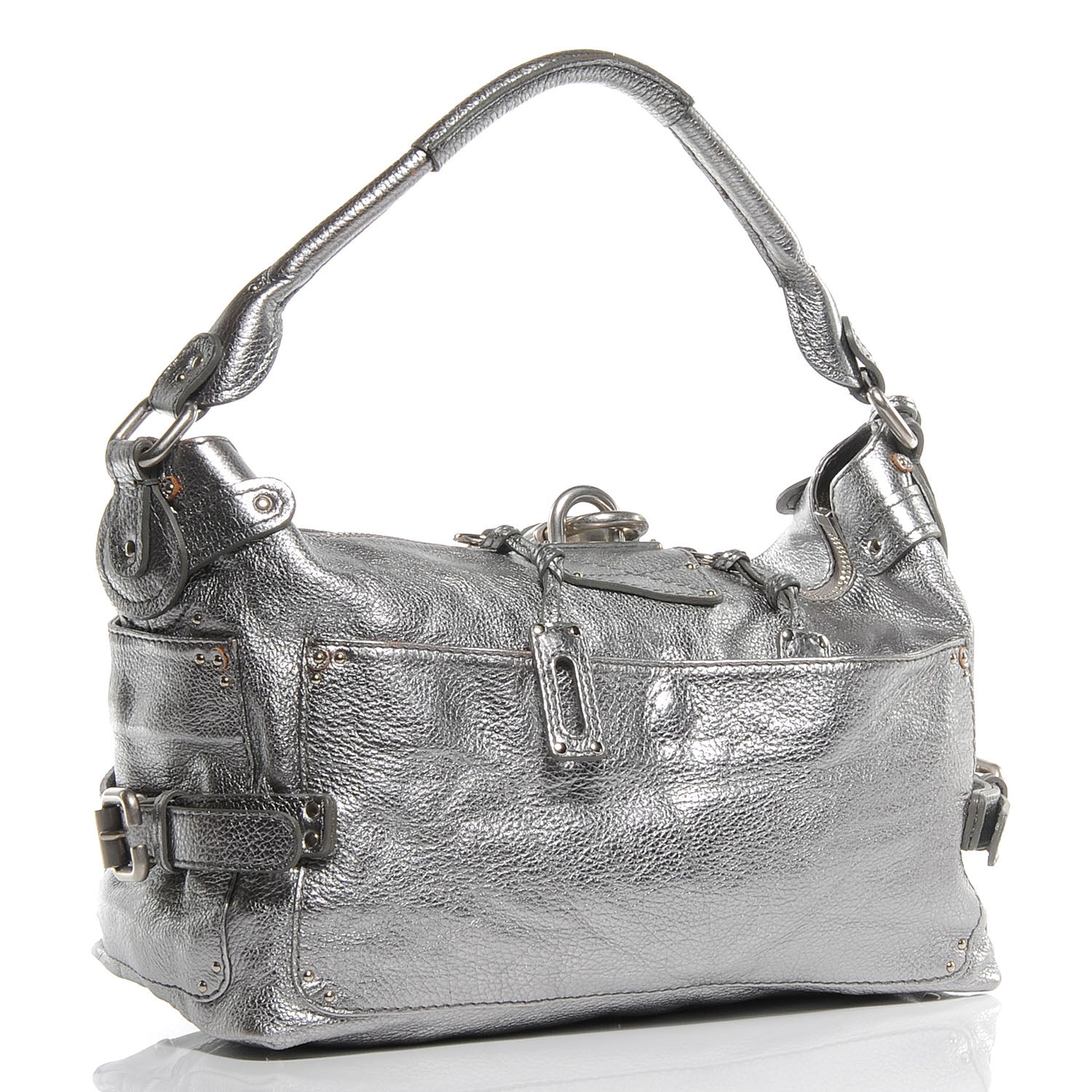 Chloe Leather Paddington Hobo Silver 3 of 8