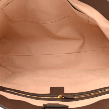 Gucci GG Supreme Monogram Textured Calfskin Web Medium Ophidia Shopping Tote Beige Ebony New Acero 4 of 8