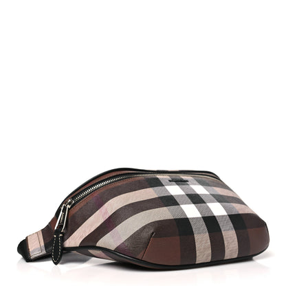 Burberry E-canvas Check Cason Bum Bag Dark Birch Brown 4 of 10