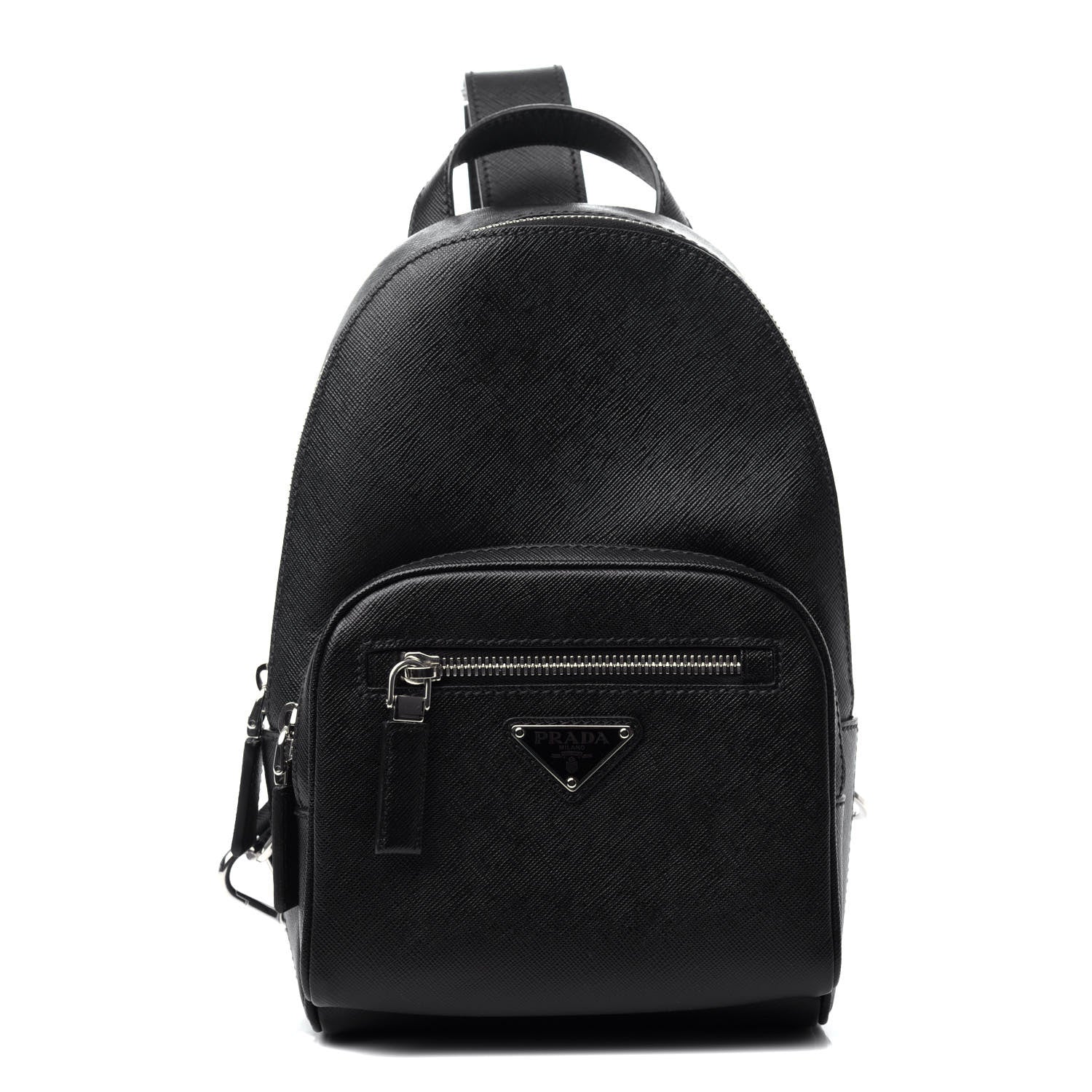 Prada Saffiano Sling Backpack Black 1 of 9