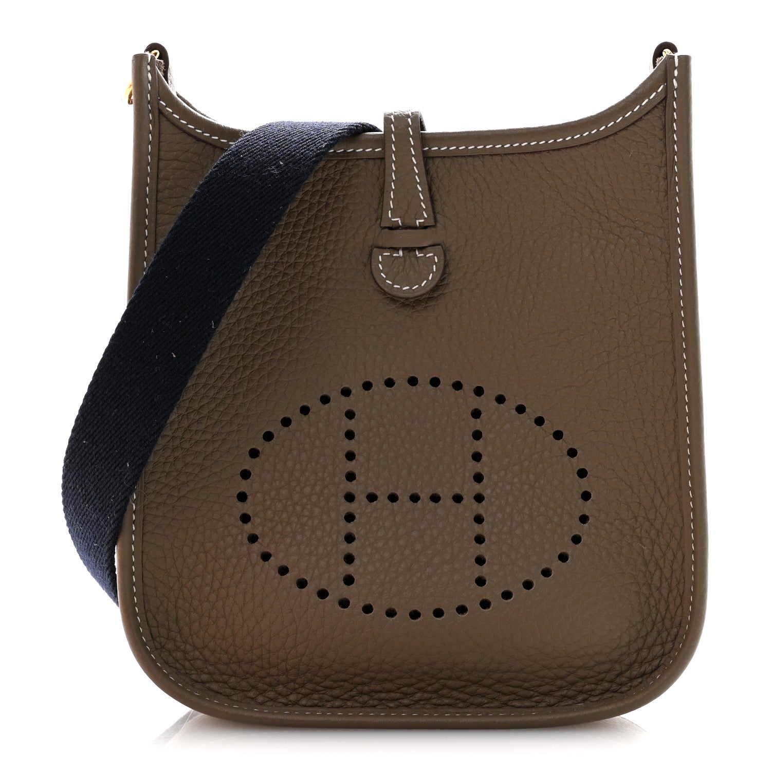 Hermes Taurillon Clemence Amazone Evelyne TPM Etoupe Bleu Indigo 1 of 12