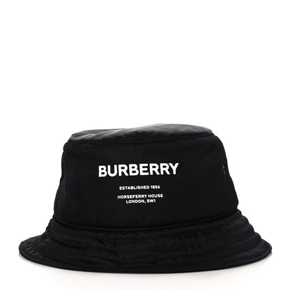 Burberry Nylon Horseferry Print Bucket Hat L Black 2 of 9