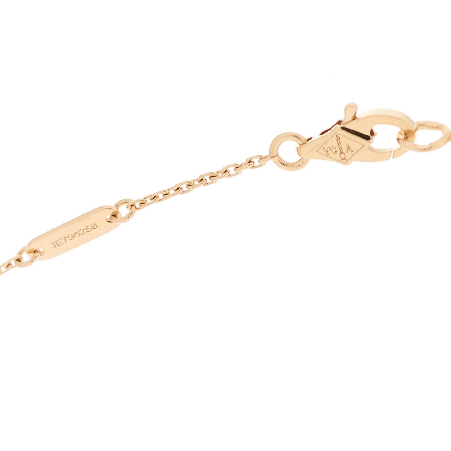 18K Rose Gold Carnelian Sweet Alhambra Pendant Necklace