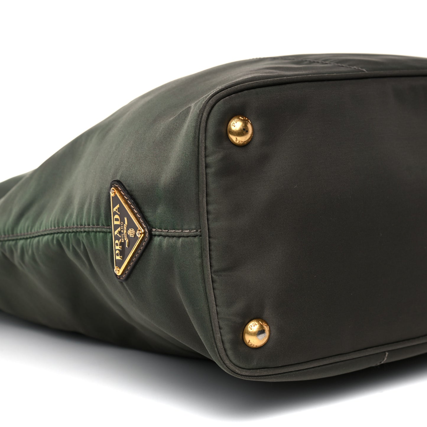 Tessuto Nylon Logo Tote Green