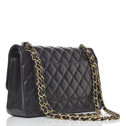 Chanel Caviar Quilted Jumbo Double Flap Black 3 of 18