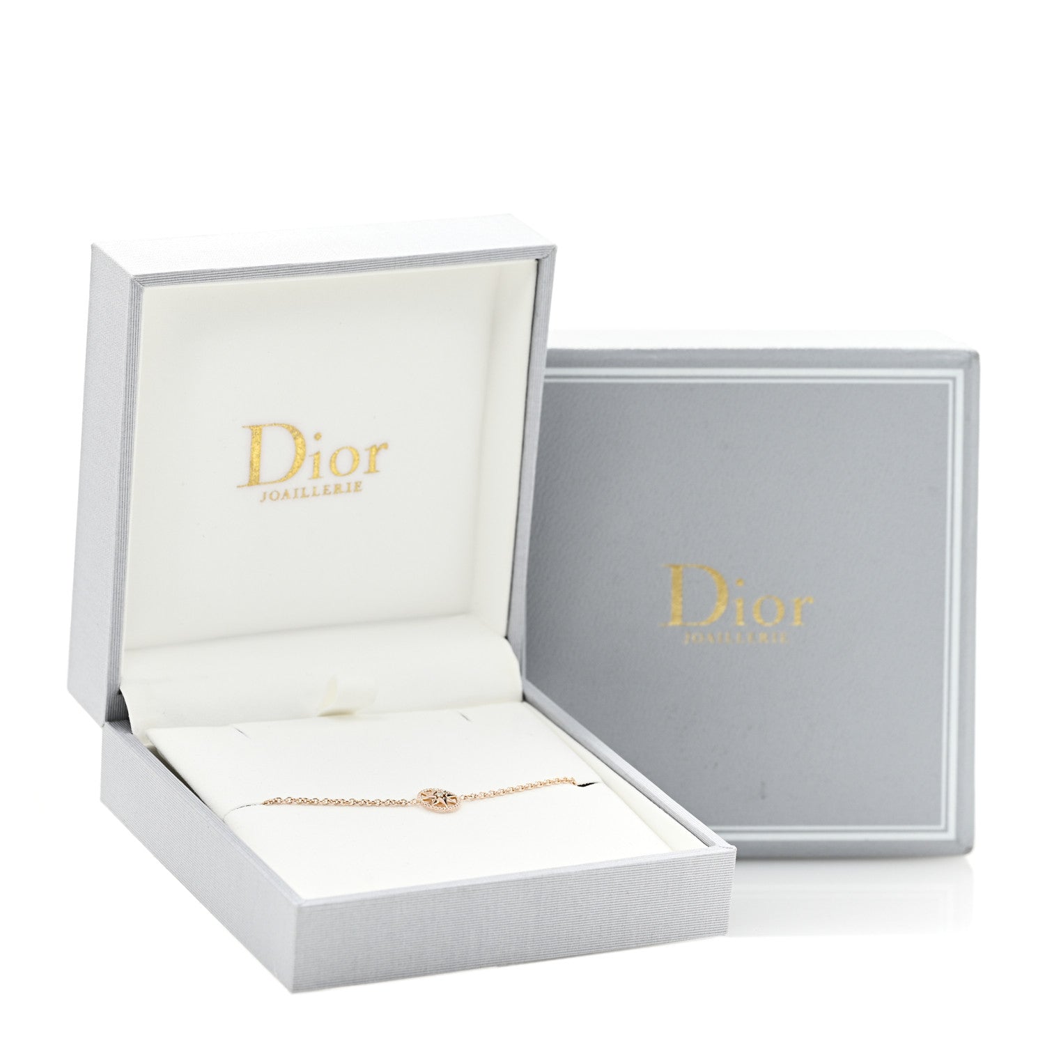 Christian Dior 18K Rose Gold Diamond XS Rose Des Vents Bracelet
