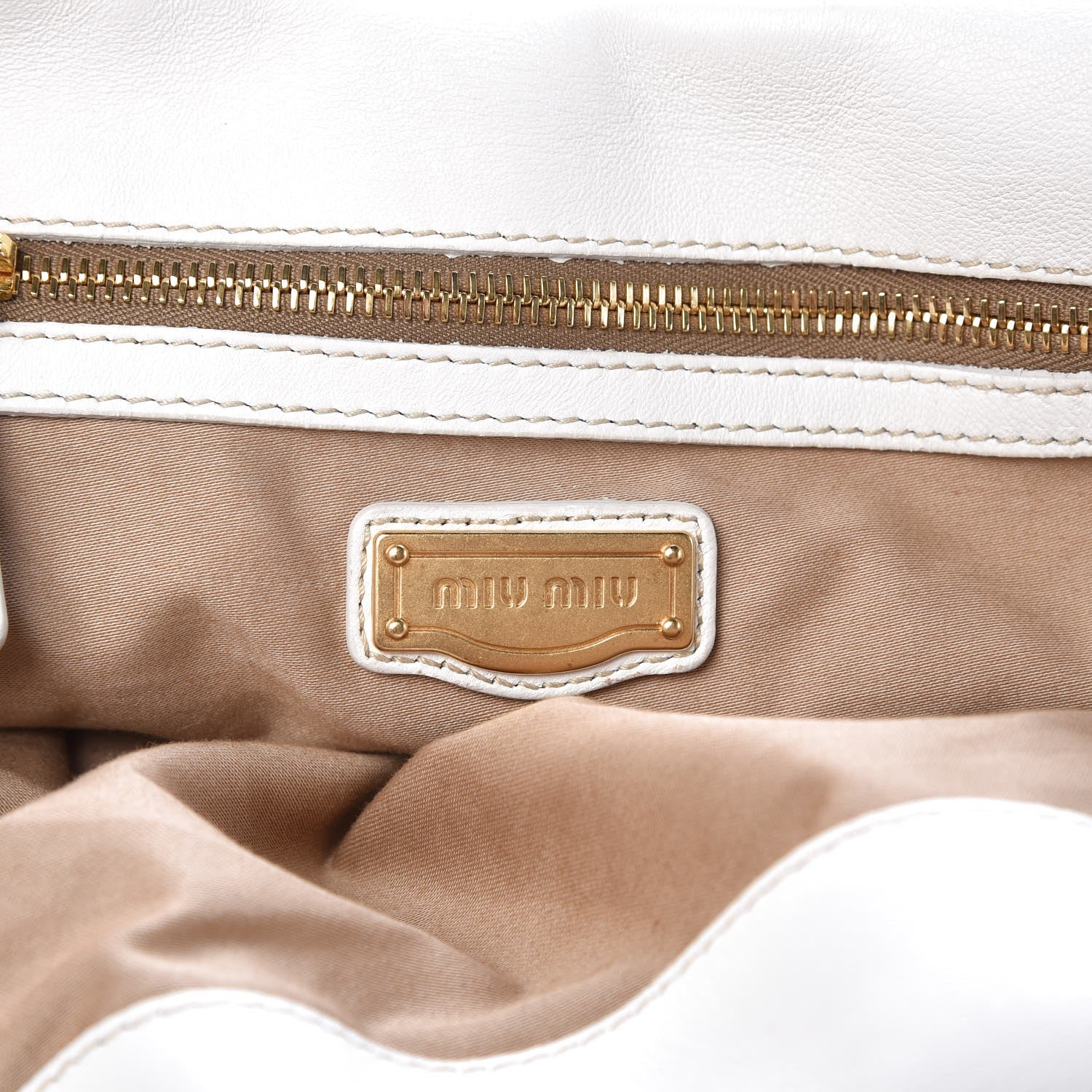 Miu Miu Nappa Matelasse Shopping Tote Bianco 7 of 10