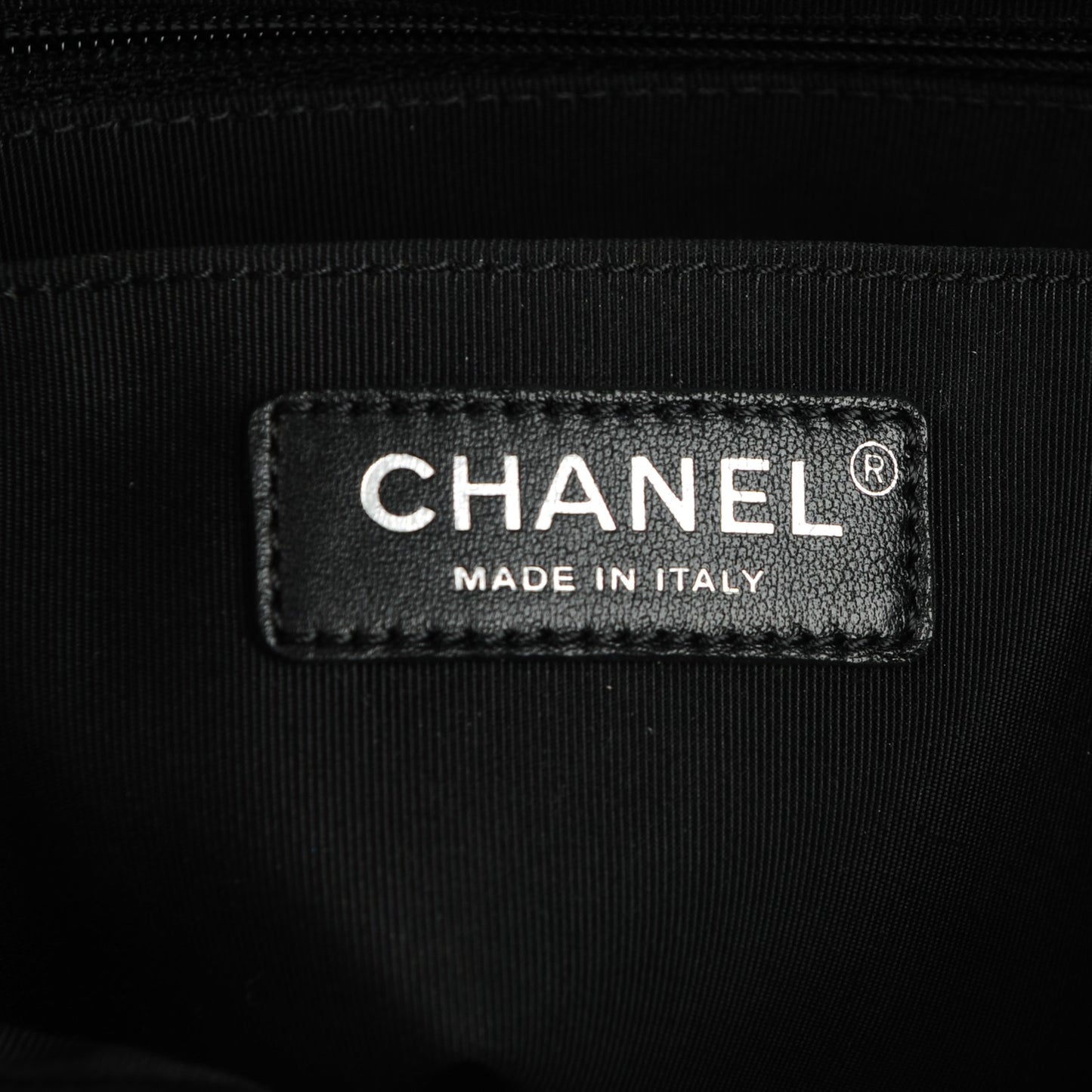 Calfskin Chevron Quilted Large Urban Spirit Backpack Black