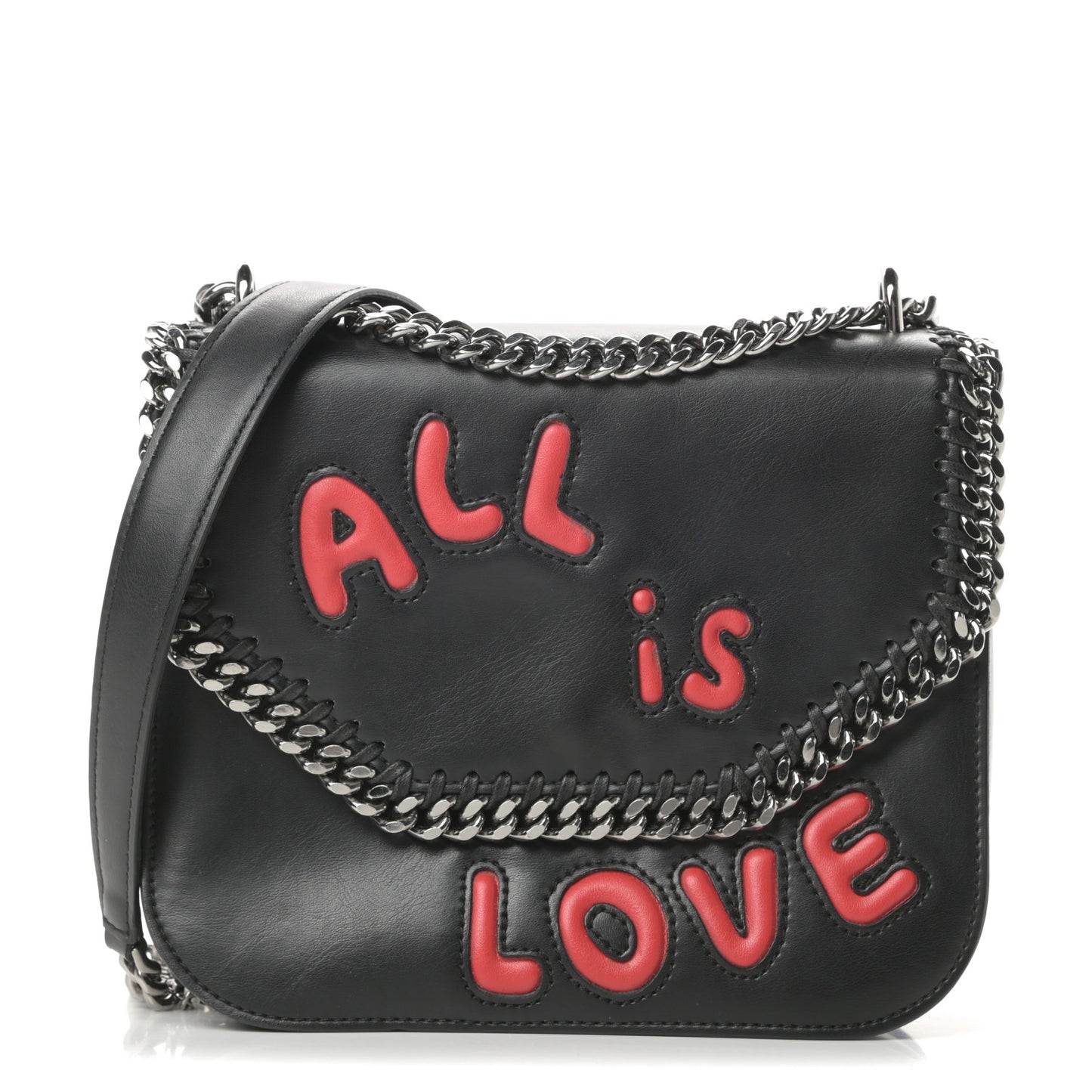 Eco Alter Nappa Falabella Box All Is Love Shoulder Bag Black