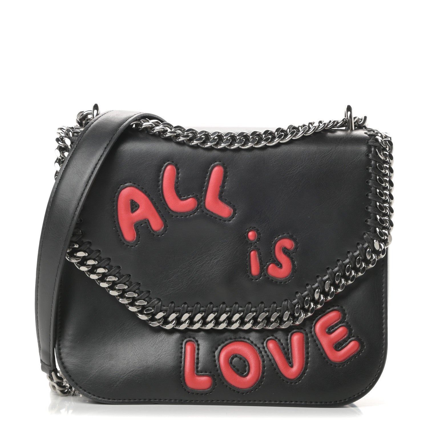 Stella McCartney Eco Alter Nappa Falabella Box All Is Love Shoulder Bag Black 1 of 15
