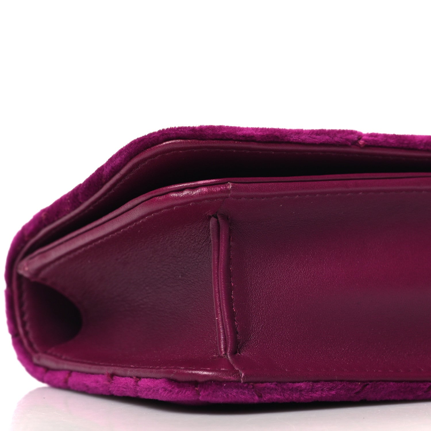 Gucci Velvet Matelasse GG Marmont Mini Bag Fuchsia Violet Cyclamen 8 of 10