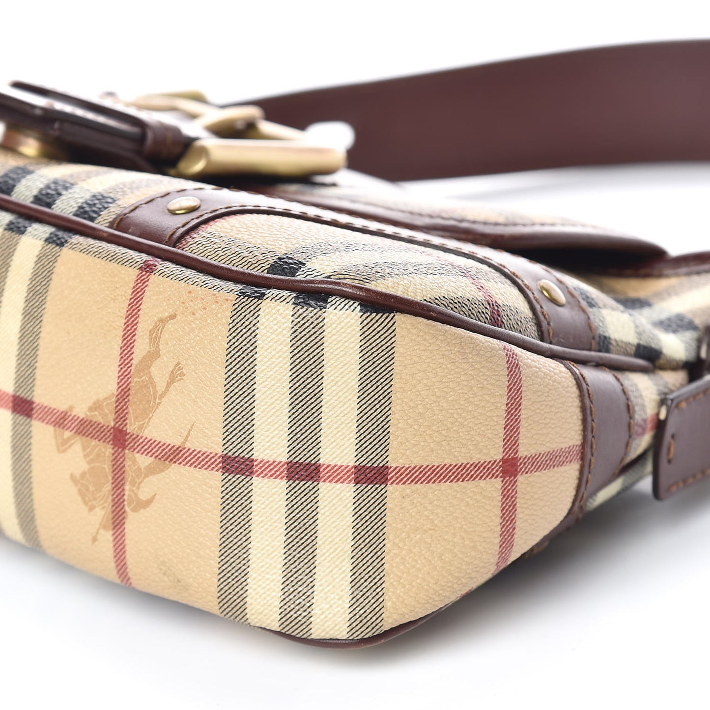 Haymarket Check Buckle Satchel Brown