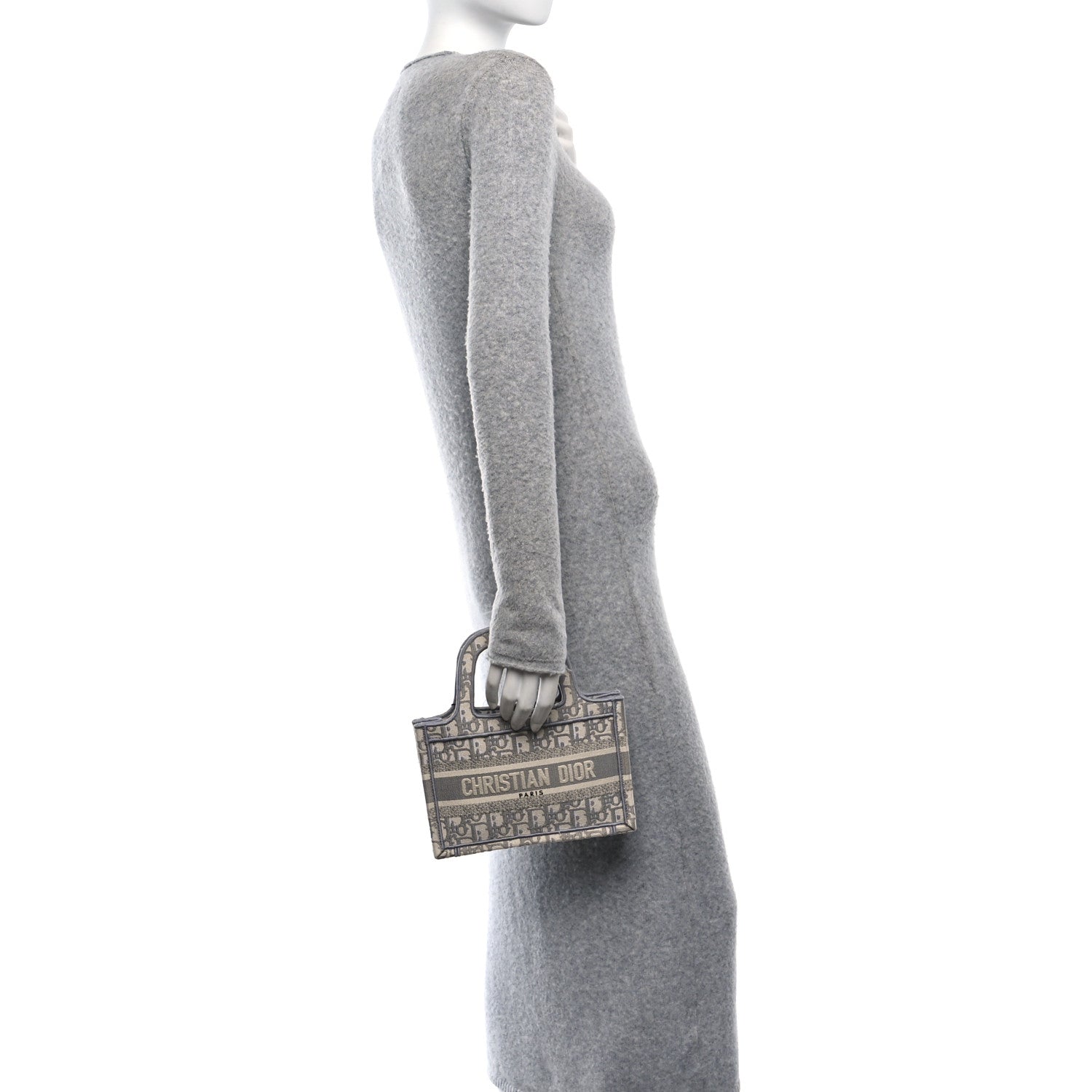 Christian Dior Oblique Mini Book Tote Grey Multicolor 2 of 12