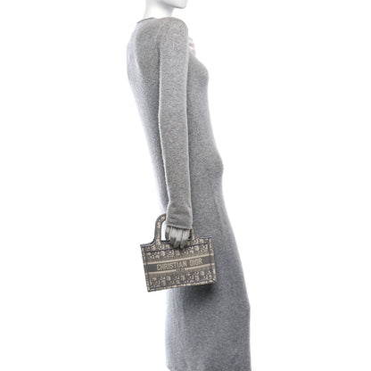 Christian Dior Oblique Mini Book Tote Grey Multicolor 2 of 12