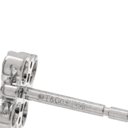 Tiffany Platinum Diamond Enchant Stud Earrings 4 of 5