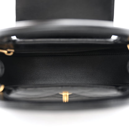 Chanel Shiny Aged Calfskin Quilted Nano Kelly Shopper Black 5 of 11