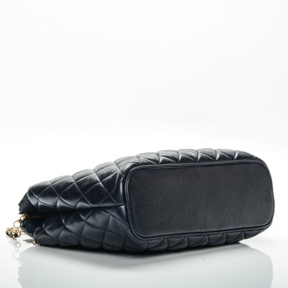 Chanel Lambskin Quilted Shoulder Bag Navy Blue 4 of 11