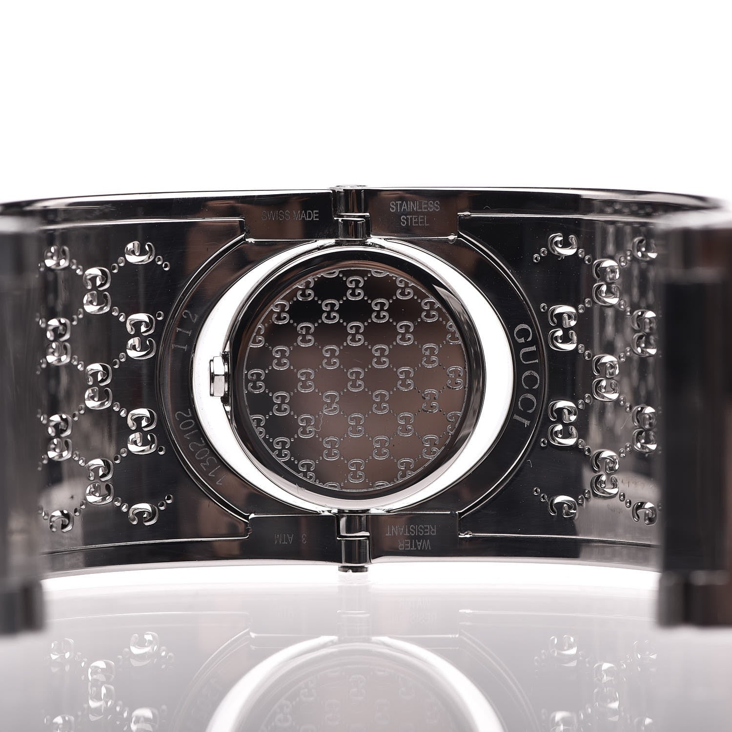 Gucci Stainless Steel 33mm Twirl Quartz Watch Brown 5 of 6