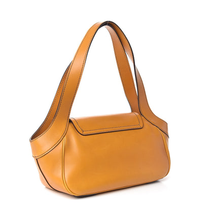 Prada Vitello Shoulder Bag Ocra Noce 3 of 13