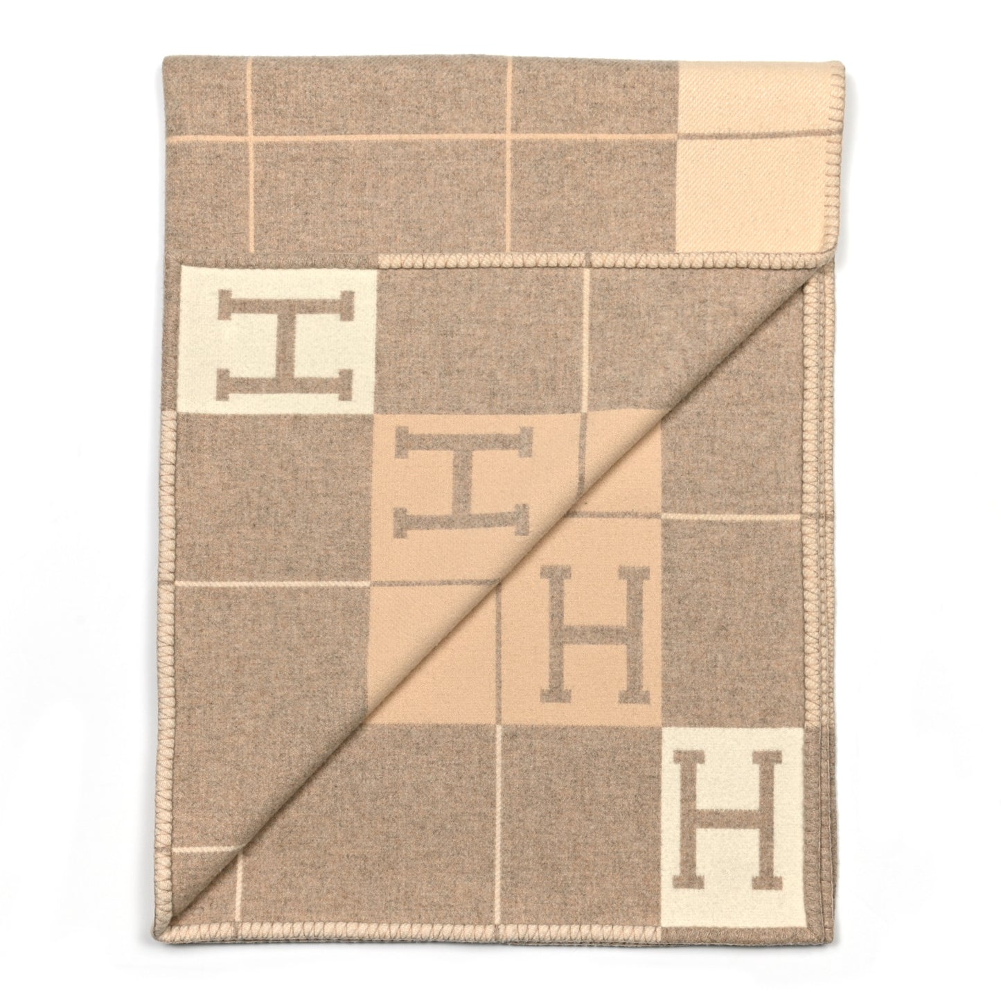 Wool Cashmere Avalon III Blanket Coco Camomille