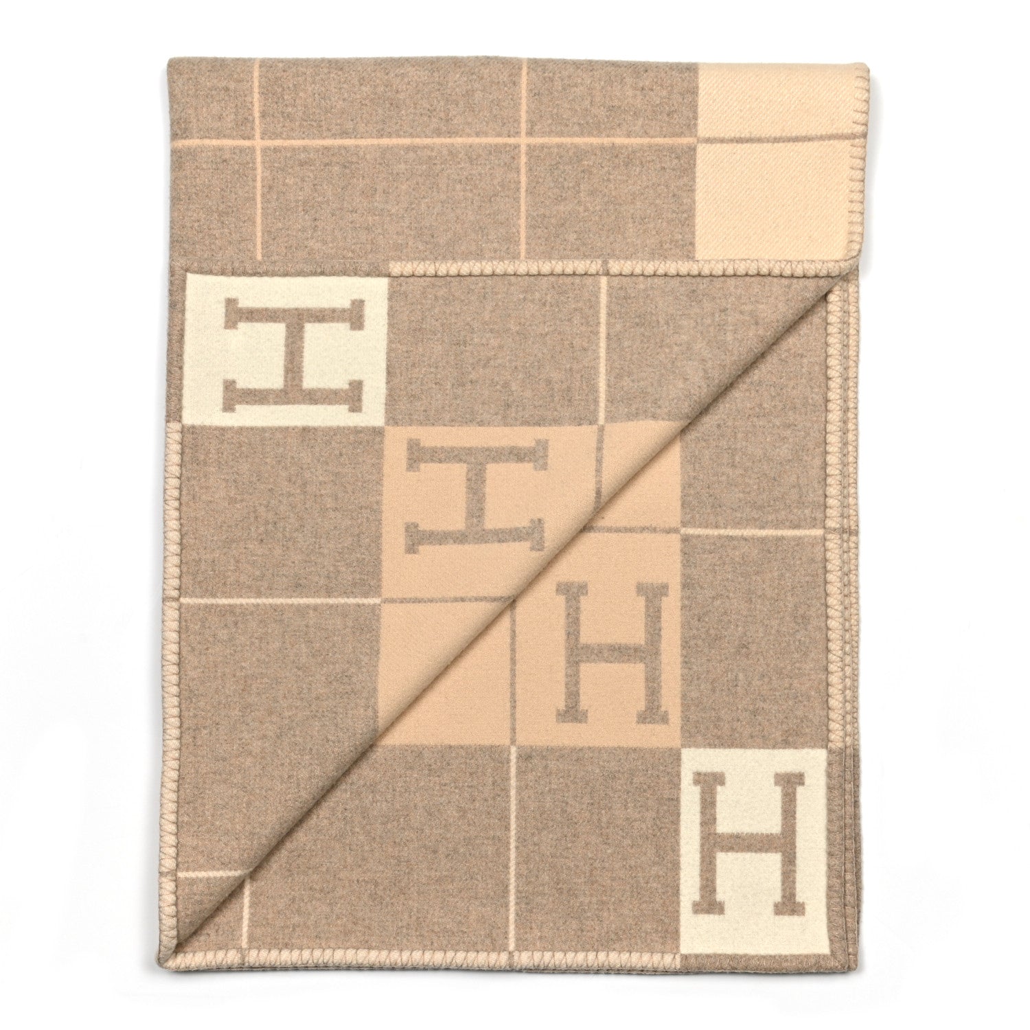 Hermes Wool Cashmere Avalon III Blanket Coco Camomille 2 of 3