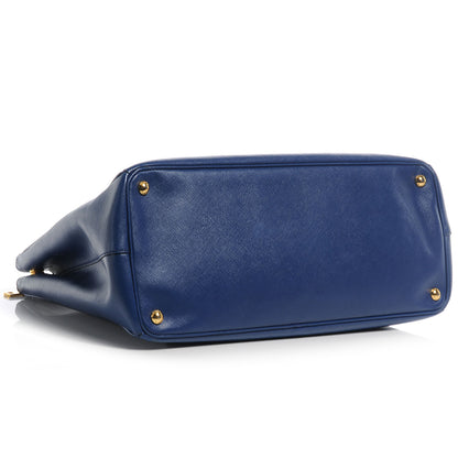 Prada Saffiano Lux Large Double Zip Tote Bluette 4 of 11