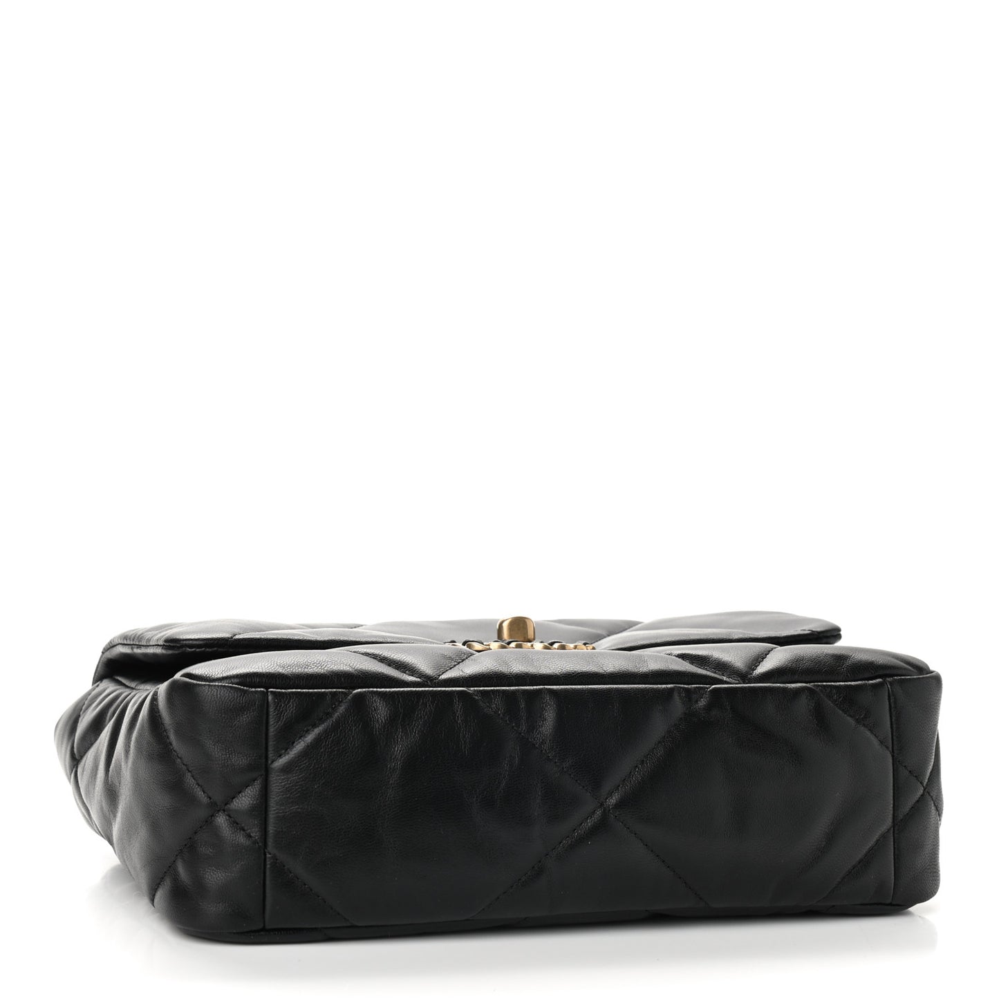 Goatskin Quilted Medium Chanel 19 Flap Black