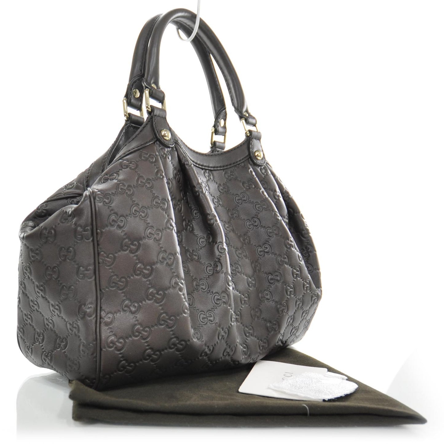 Guccissima Medium Sukey Tote Chocolate