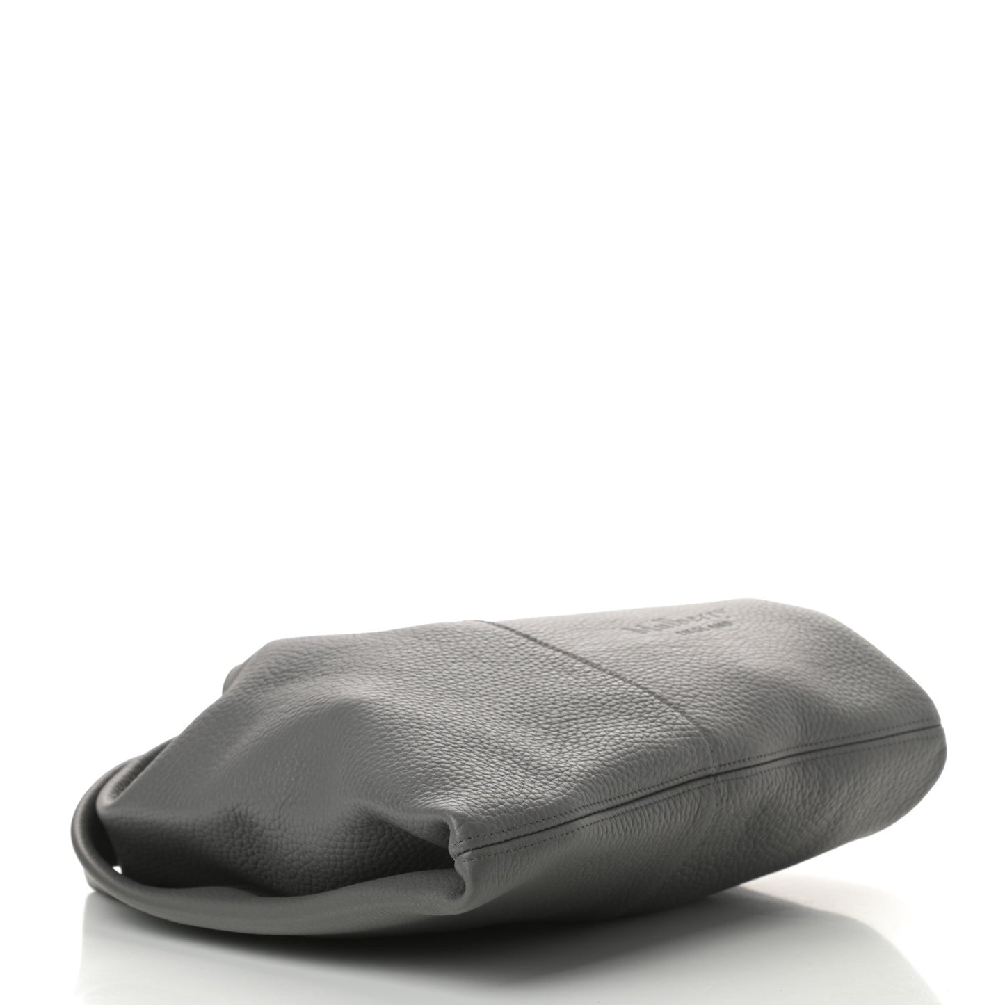 Calfskin Heavy Grain Oversized Portobello Tote Charcoal