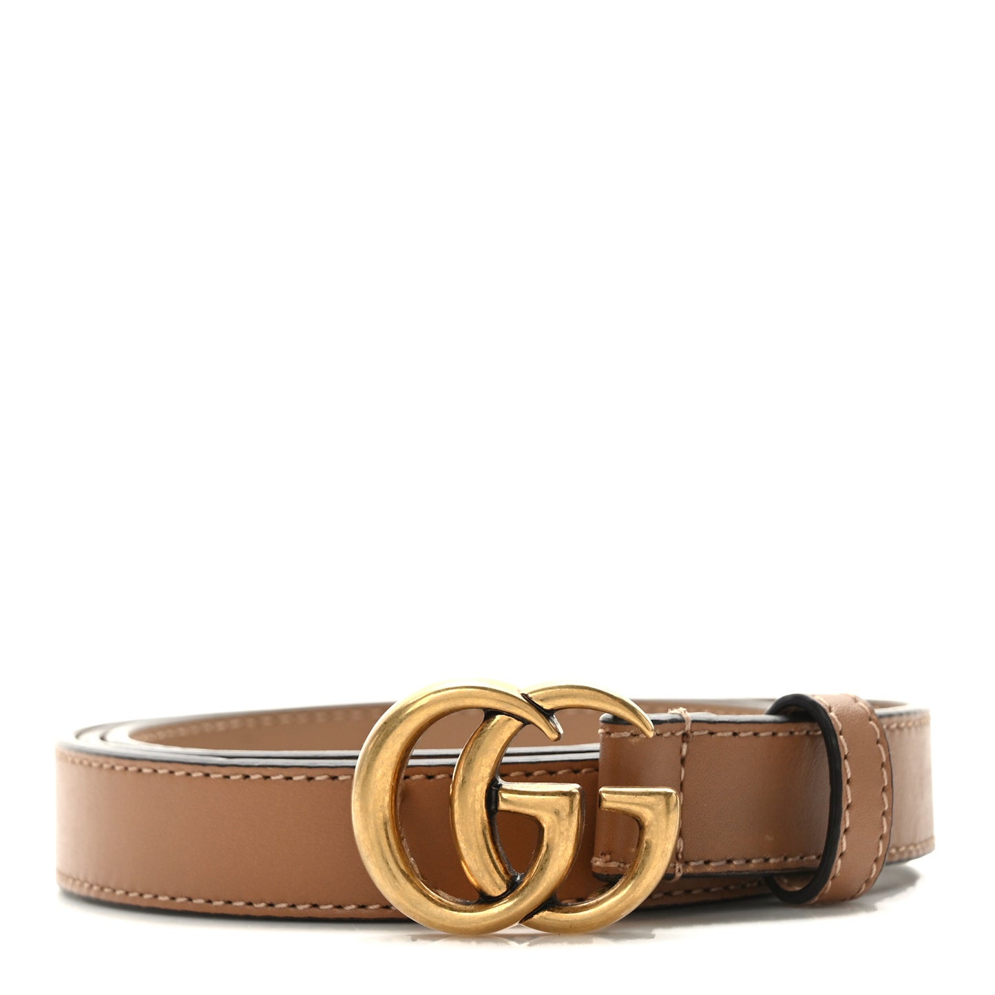 Moon Calfskin Double G 20mm Belt 90 36 Natural Tan