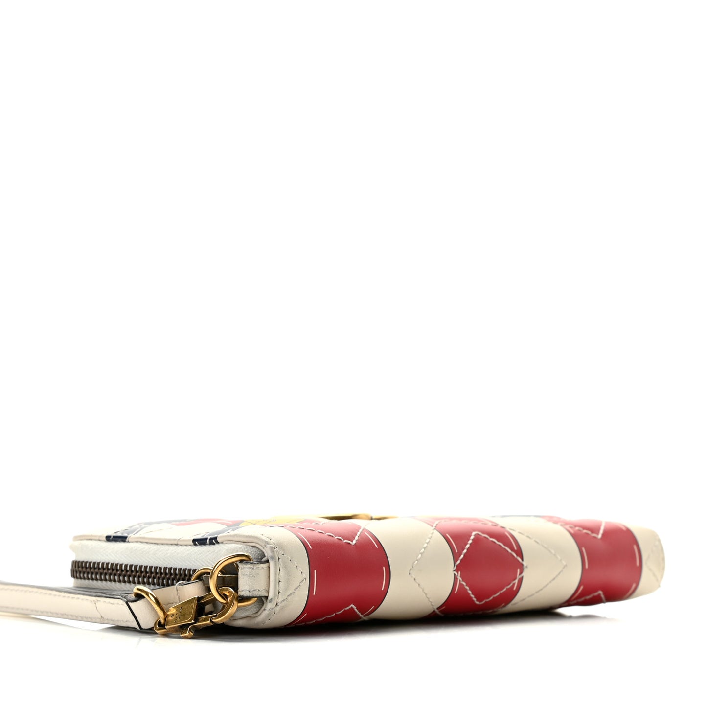 Calfskin Matelasse Trompe L'Oeil Print GG Marmont Zip Around Wallet