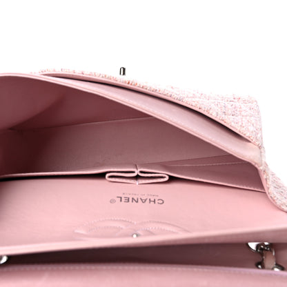 Chanel Tweed Quilted Medium Double Flap Pink Multicolor 5 of 14