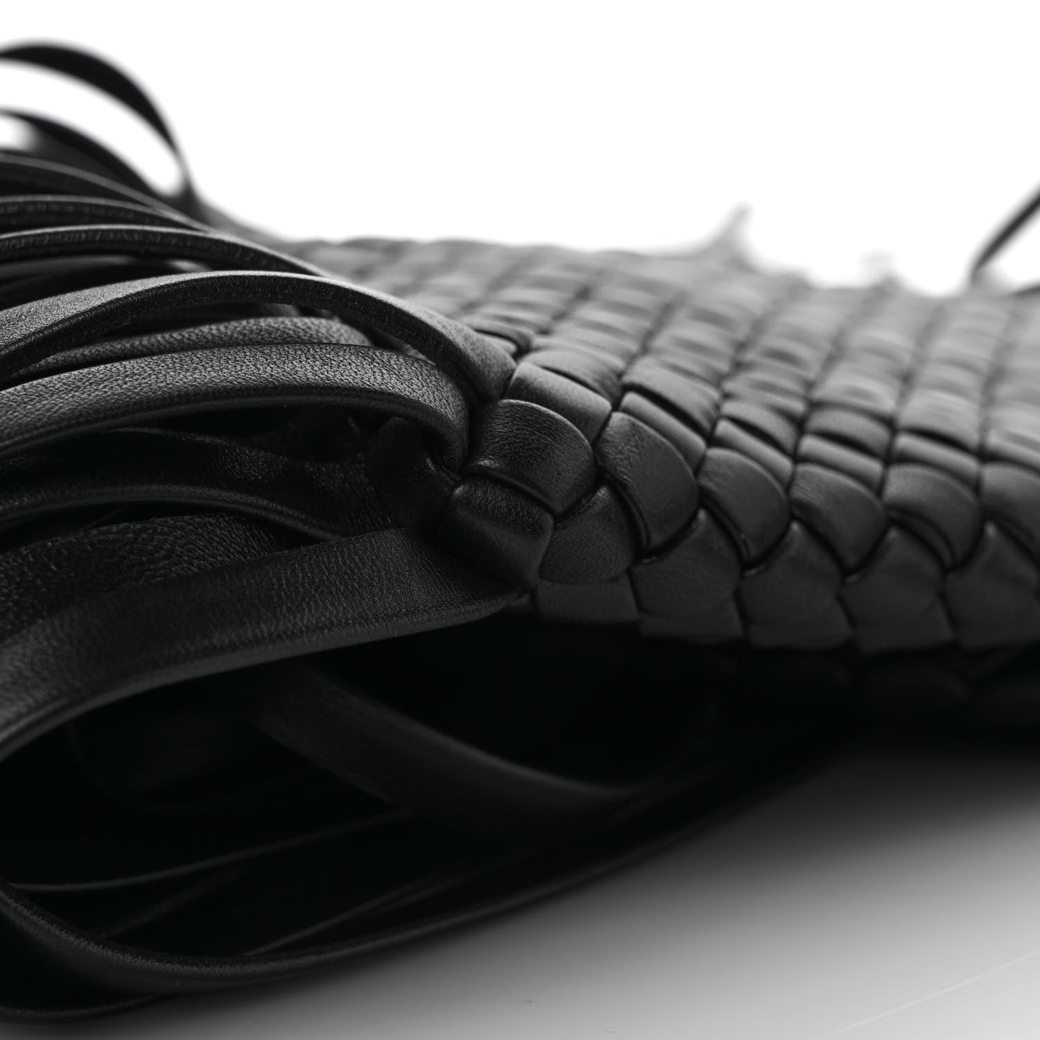 Bottega Veneta Nappa Intrecciato The Fringe Crisscross Bag Black 7 of 7