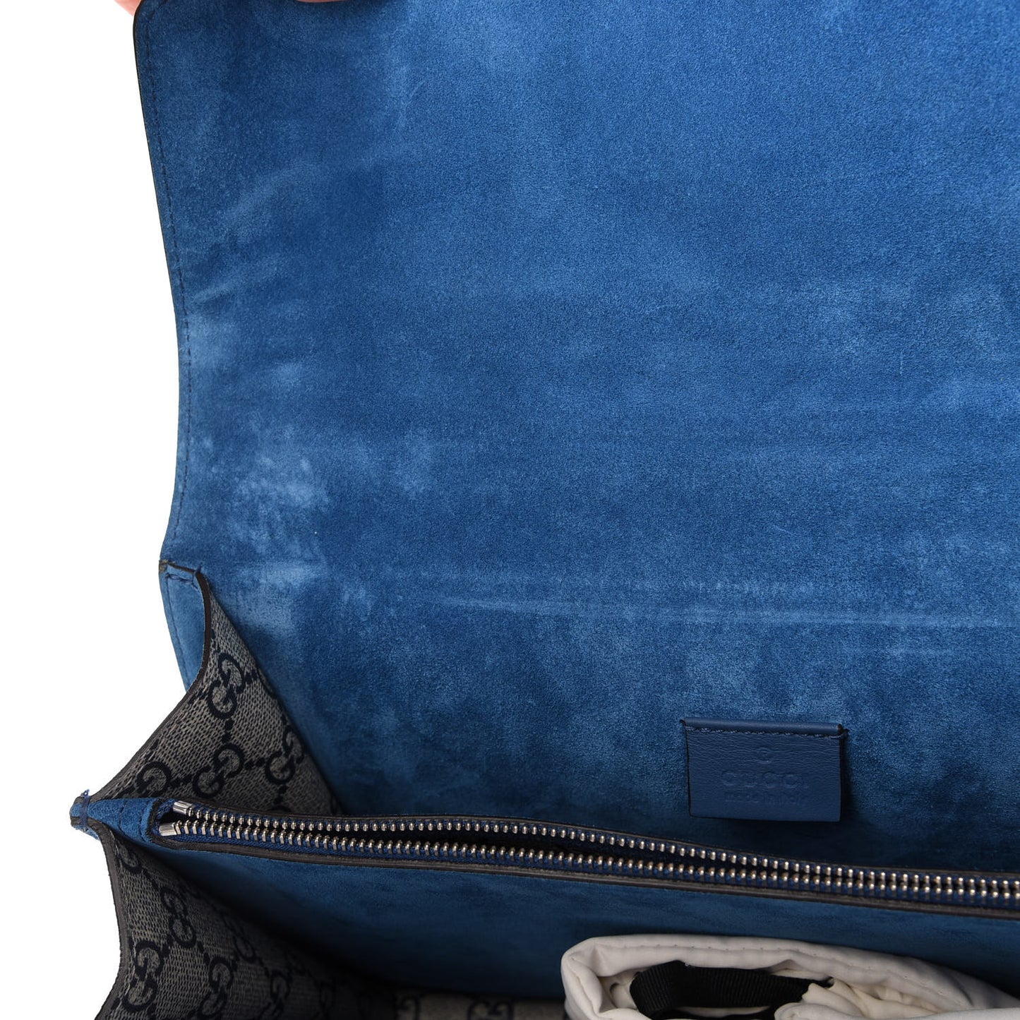 GG Supreme Monogram Blooms Medium Dionysus Shoulder Bag Beige Navy Vintage Blue
